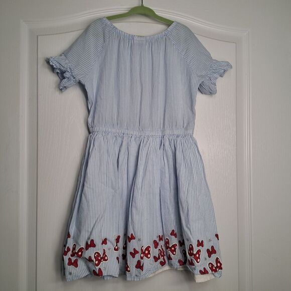 Disney Blue and White Striped Minnie Mouse Bow Dress - Picture 2 of 5